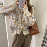 Gentle Fashionable Knitted Cardigan Top Tide