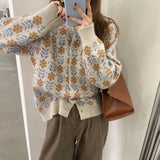 Gentle Fashionable Knitted Cardigan Top Tide