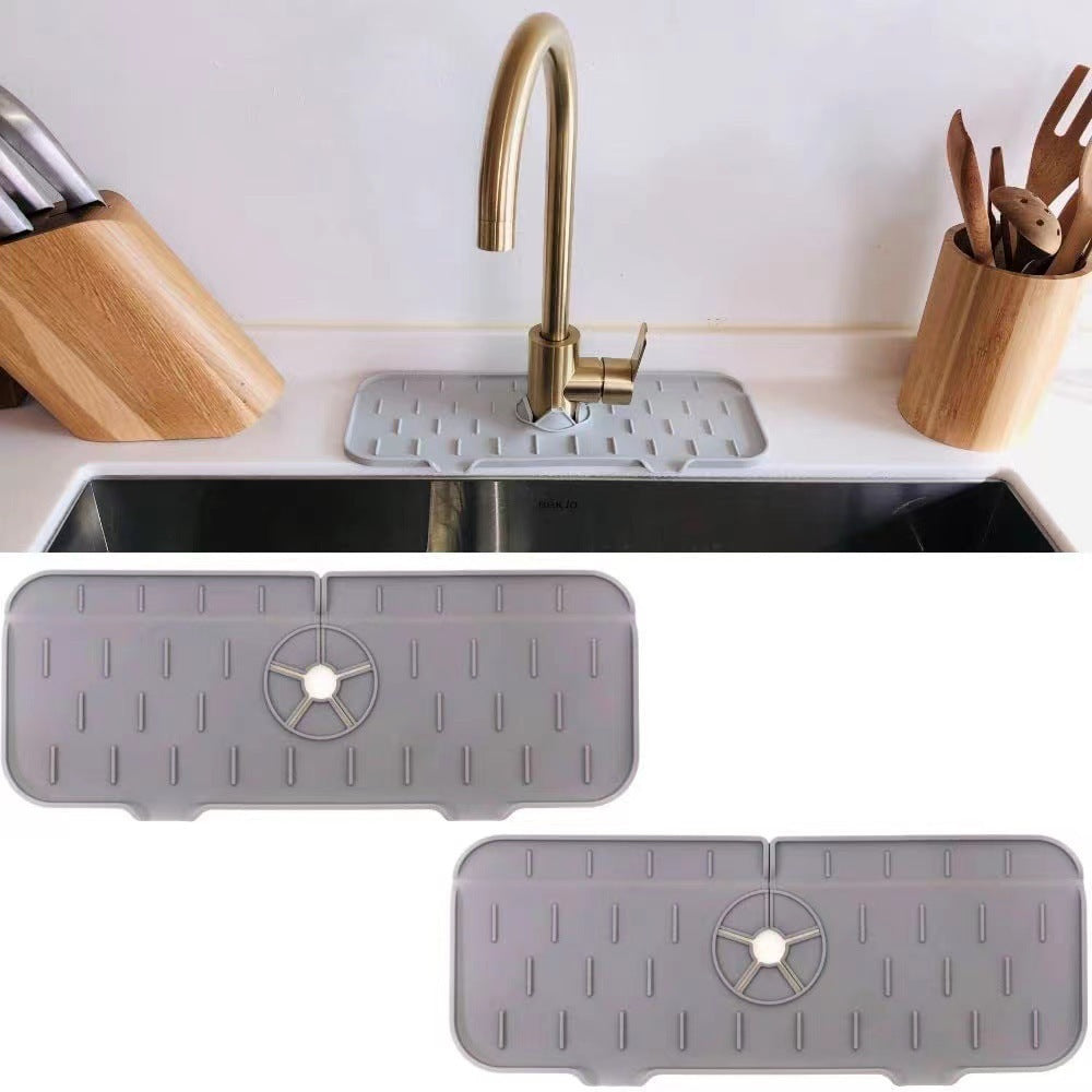 Kitchen Silicone Faucet Absorbent Mat Sink Splash Guard Silicone Faucet Splash Catcher Countertop Protector For Bathroom Kitchen Gadgets Kitchen Silicone Faucet Absorbent Mat Sink Splash Guard Silicone Faucet Splash Catcher Countertop Protector For Bathroom Kitchen Gadgets