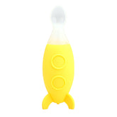Creative Small Rocket Squeeze Silicone Feeding Spoon Baby Food Supplement Feeding Bottle