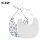 INS Popular European And American Foreign Trade Pure Cotton And Linen Two Layer Saliva Towel Amazon Hot Cross Border Supply Bib Bib