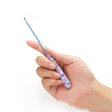 Knitting Tool Soft Ceramic Crochet Hook Aluminum Oxide Gold Leaf Handle