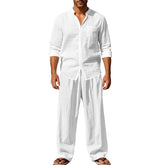 Casual Breathable Long Sleeve Beachwear with Pants