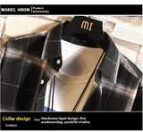 Мужская повседневная клетчатая рубашка в корейском стиле