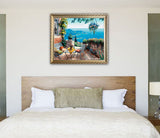 DIY Sea Scenery Needlework Diamond Painting Landscape Diamond Embroidery Painting Cross Full Round Diamond Decor