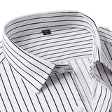 Men's Striped All-matching Ice Silk Long Sleeve Shirt
