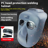 PC Welding Mask Head-mounted Ear Wear Polishing Argon Welding Gas Shielded Welding Protective Mask Radiation-proof Splash