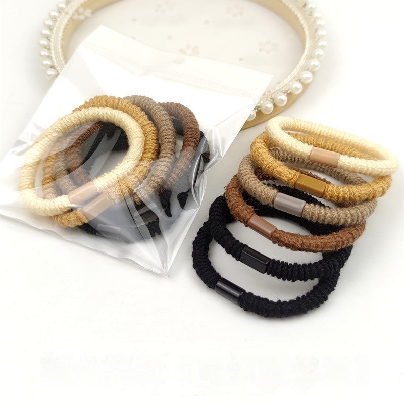 Simple High Elastic Hair Band For Women Hair Tieshair Bands Smaller Leather Sheath Hair Accessories Simple High Elastic Hair Band For Women Hair Tieshair Bands Smaller Leather Sheath Hair Accessories