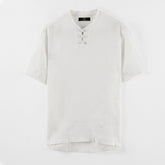 Small Chinese Style Stand-up Collar Sweater Linen Short Sleeve