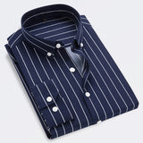 Men's Casual Striped Long Sleeve Shirt