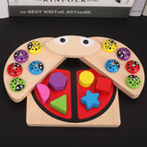 Puzzle Ladybug Game Fishing Block Set