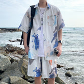 Beach Graffiti Cool Outfit Short Sleeve Shirt