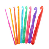 9 Pcs/Set Multi-color Plastic Knitting Needles Crochet Hook