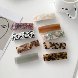 Acetate Simple Graceful Hair Accessories Horizontal Clip Rectangular All-match Spring Clip For Women