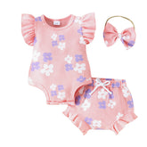 New Type Baby Sleeveless Baby Bodysuit Shorts Two-piece Set