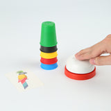 Children's puzzle board game fast stacking cup game