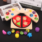 Puzzle Ladybug Game Fishing Block Set
