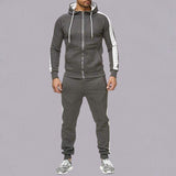 Men's color matching splicing casual suit