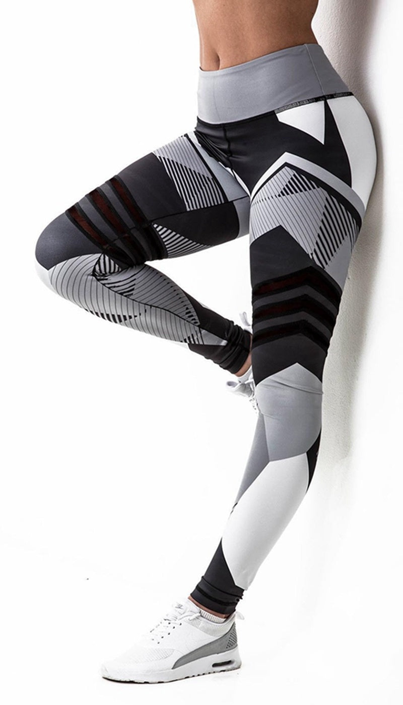 Printed Reflective Sport Yoga Pants Women Fitness Gym Leggings Running Compression Tights Quick Dry Sport Clothes Trousers Printed Reflective Sport Yoga Pants Women Fitness Gym Leggings Running Compression Tights Quick Dry Sport Clothes Trousers