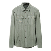 Либоси кории Амрико Plus Андозаи варзишӣ Куртаи остин дарози пахта барои мардон