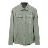 Американская рабочая одежда больших размеров для спорта на открытом воздухе, хлопковая рубашка с длинным рукавом для мужчин