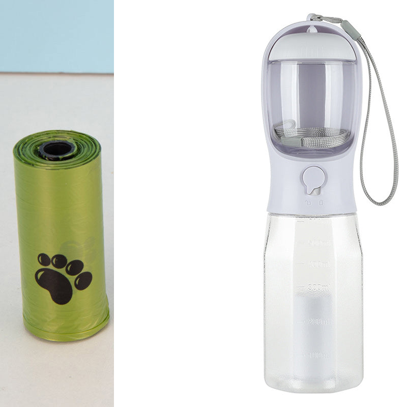 Portable Cat Dog Water Bottle Food Feeder Drinker Poop Dispenser 3 In 1 Leak-proof Multifunctional Dog Water Bottle Pet Products Portable Cat Dog Water Bottle Food Feeder Drinker Poop Dispenser 3 In 1 Leak-proof Multifunctional Dog Water Bottle Pet Products