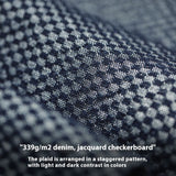 American Retro Checkerboard Plaid Denim Shirt Jacket Loose