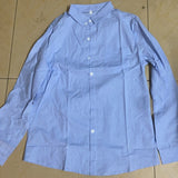 Мужская рубашка с длинным рукавом из хлопка и льна, повседневный воротник-поло