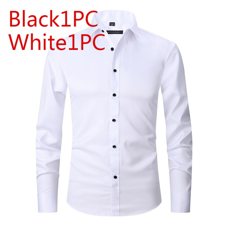 Spring And Autumn Formal Casual High-end Black Shirt Men's Long Sleeve Spring And Autumn Formal Casual High-end Black Shirt Men's Long Sleeve