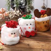 New Christmas Decoration Supplies Linen Drawstring Elderly Candy Bag Children Gift Bag