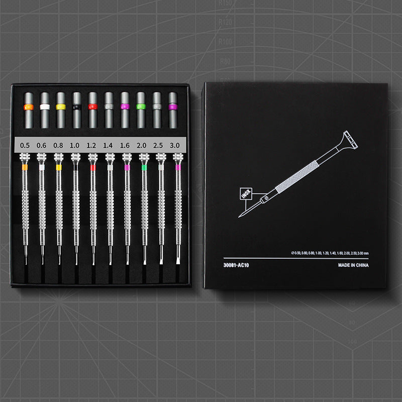 Repair Watch Hardware Tools Repair Watch Glasses Precision Cross And Straight Manual Screwdriver 10-piece Screwdriver Repair Watch Hardware Tools Repair Watch Glasses Precision Cross And Straight Manual Screwdriver 10-piece Screwdriver