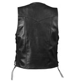 Мужская одежда Кожаный жилет V-образный вырез однобортный