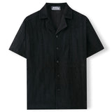 Summer Men's Shirt with Cuban Collar