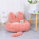 Winter Kennel For Pets, Long Round Plush Nest, Cat Nest, Warm Pet Supplies, Dog Bed, Pet Cushion
