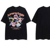 Новый нишевый мультяшный животный большой милый свободный топ