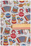 Plain Cotton Fabric Retro Nostalgic Toy Printing Fabric Handmade DIY