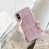 Flannelette Plaid Cell Phone Case Wool
