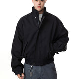 Простая повседневная куртка реглан с воротником-стойкой