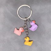 Simple Resin Small Yellow Duck Keychain Animal Pendant Duck Pendant Key Chain Accessories For Women