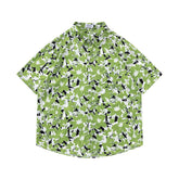 Retro Print Shirt Short Sleeve Loose Design