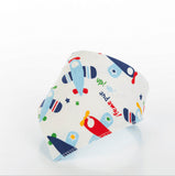 Children's Triangle Towel Baby Bib Saliva Towel Double-layer Cartoon Printing Double-sided Snap