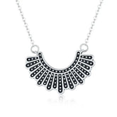 Sterling Silver Ruth Bader Ginsburg Pendant Memorial Jewelry Gifts For Women Girls Chain