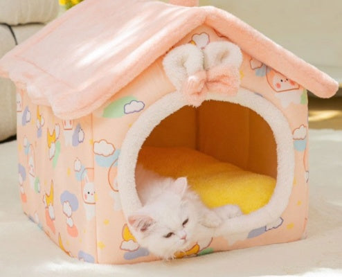 Foldable Dog House Pet Cat Bed Winter Dog Villa Sleep Kennel Removable Nest Warm Enclosed Cave Sofa Pets Supplies Foldable Dog House Pet Cat Bed Winter Dog Villa Sleep Kennel Removable Nest Warm Enclosed Cave Sofa Pets Supplies