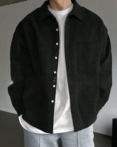 Men's Corduroy Casual Long Sleeve Shirt