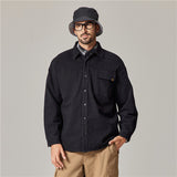 Autumn overalls coat men's long sleeve shirt made of American retro thick cotton