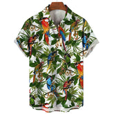 Vacation Seaside Summer Casual Hawaiian Print Shirt For Men