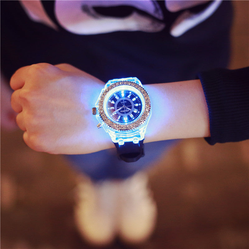 LED Luminous Watches Geneva Women Quartz Watch Women Ladies Silicone Bracelet Watches LED Luminous Watches Geneva Women Quartz Watch Women Ladies Silicone Bracelet Watches