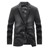 Spring-autumn denim jacket for business and leisure