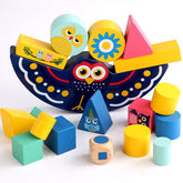 Wooden Cartoon Owl Balance Early Education for Intelligence Game
