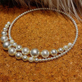 Double-layer White Clavicle Vintage Necklace Collar Socialite Style